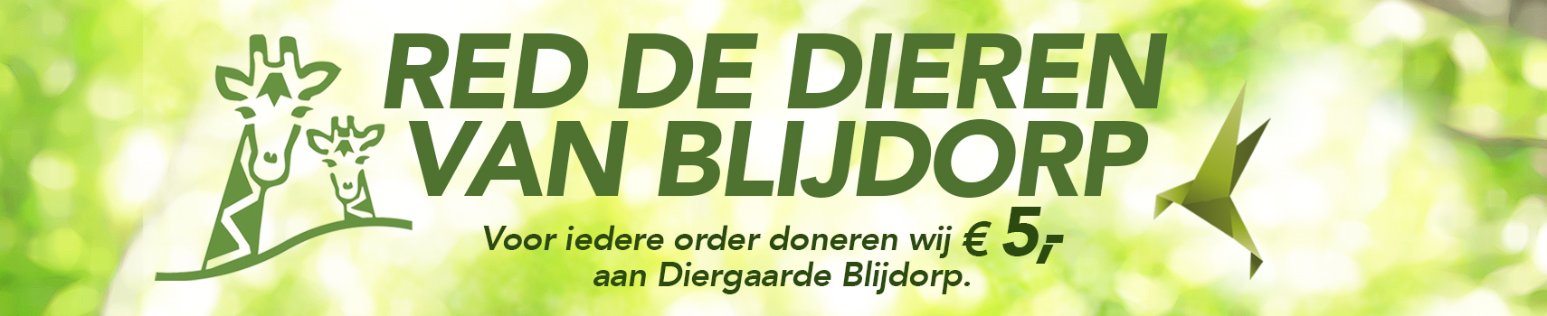 Groenprint red de dieren van Blijdorp
